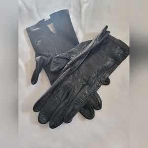 Vintage Black leather hand gloves